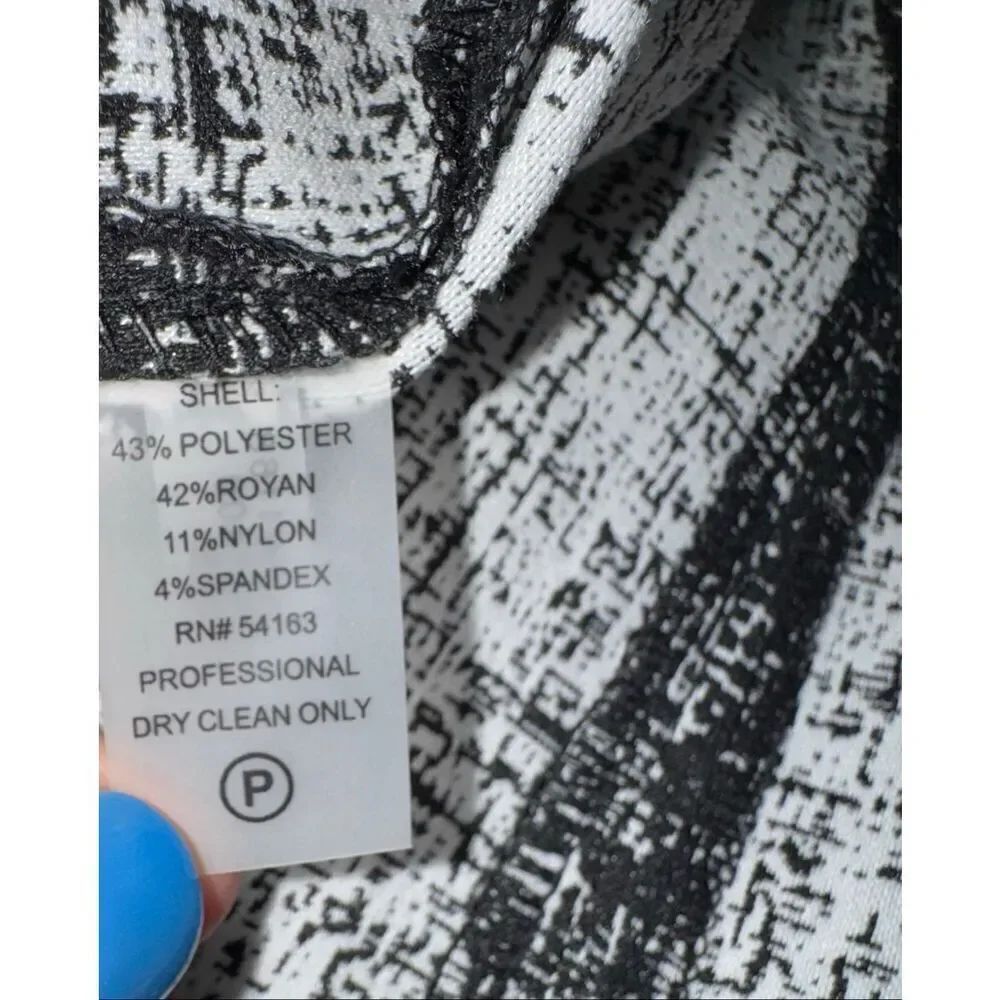 Calvin Klein Women’s Black & White Sleeveless Sheath Dress Sz 14 NEW - Picture 6 of 6